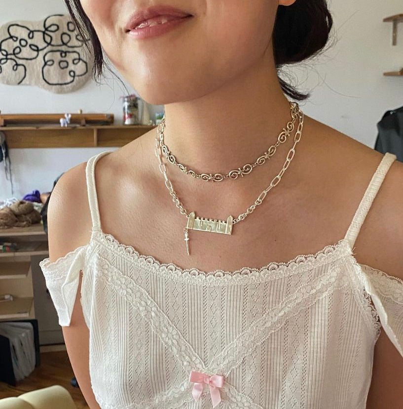 Ode to chivalry castle necklace