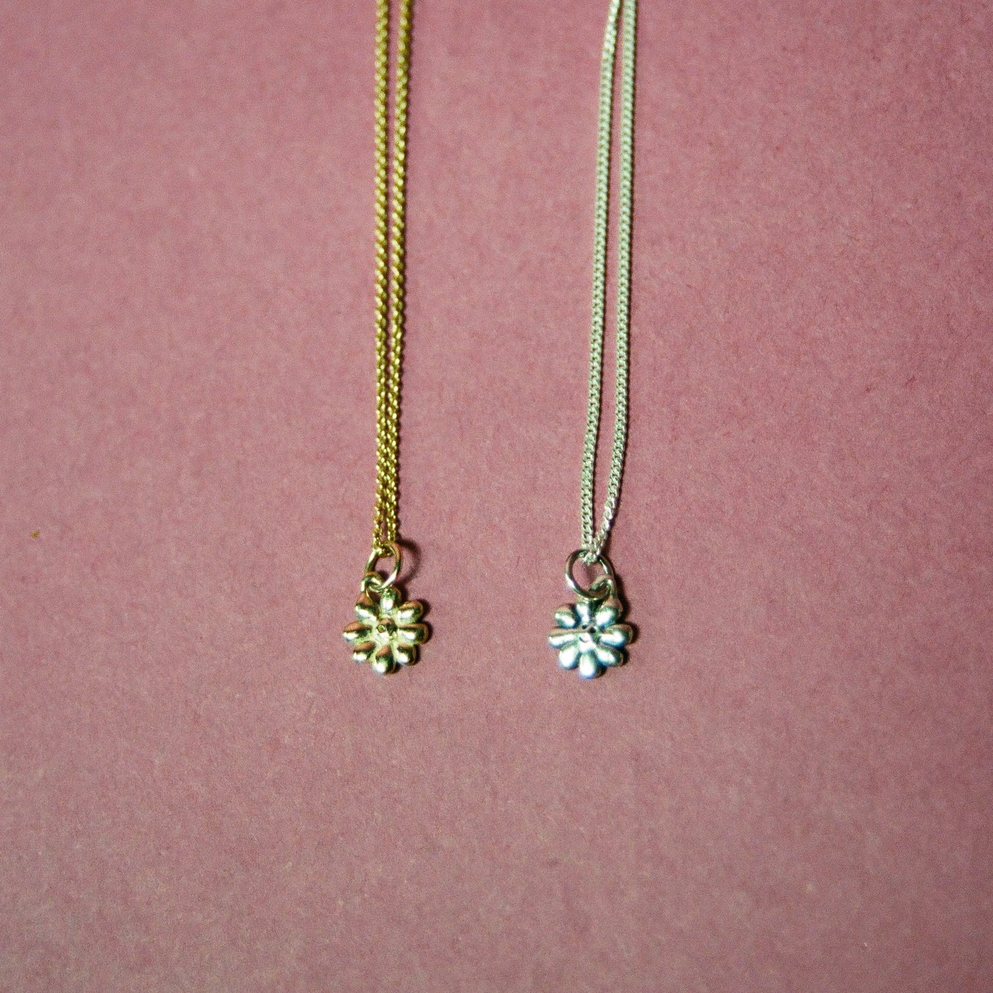 Tiny Flower charm necklace