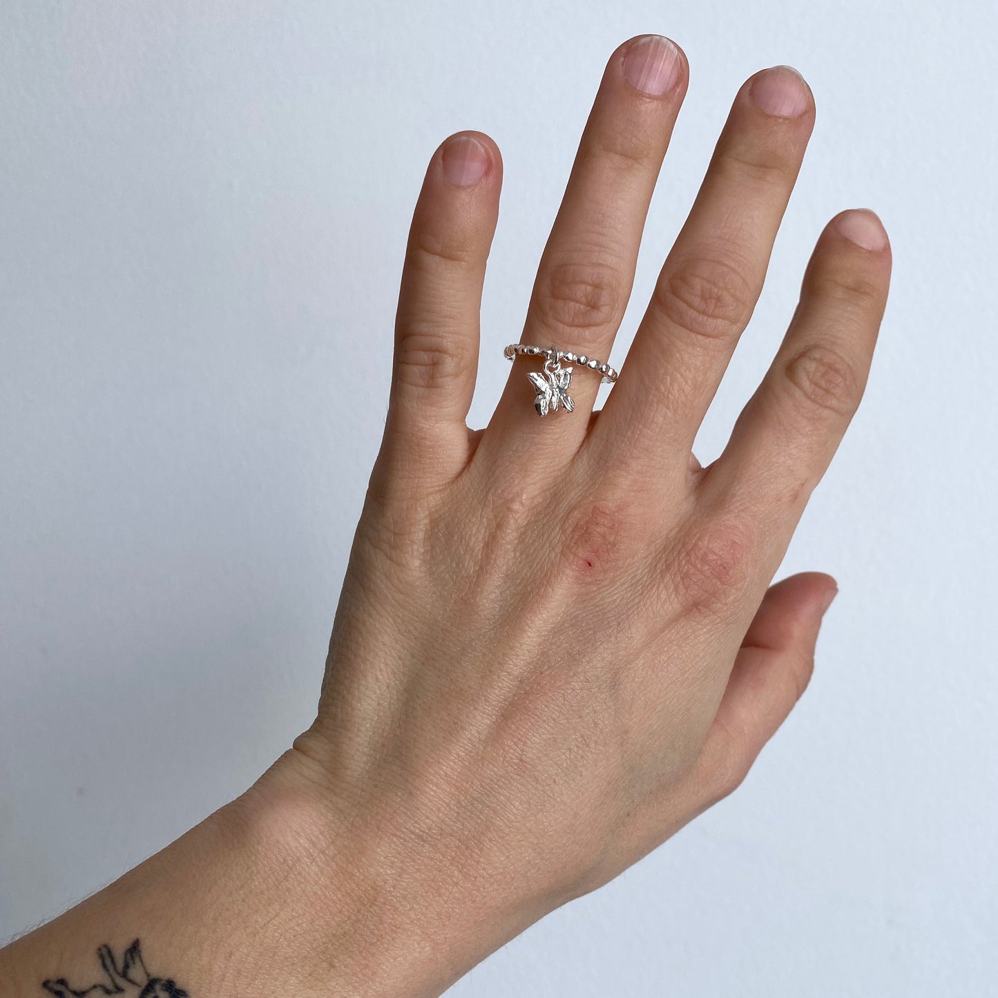 Butterfly charm ring