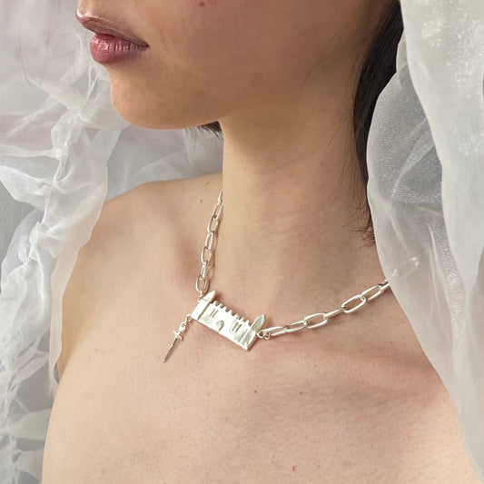Ode to chivalry castle necklace