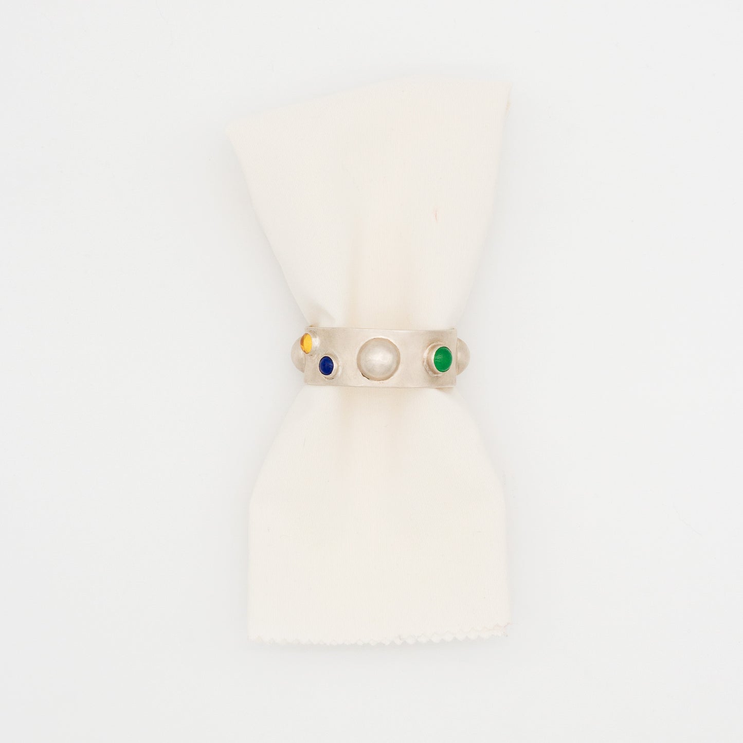 Bangle bracelet with spheres and stones 1/1