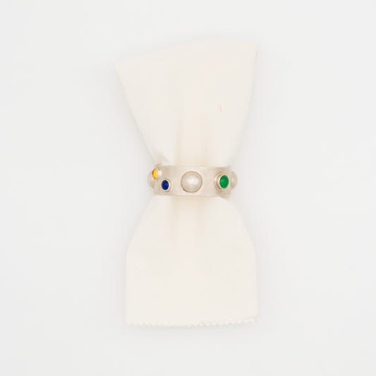 Bangle bracelet with spheres and stones 1/1