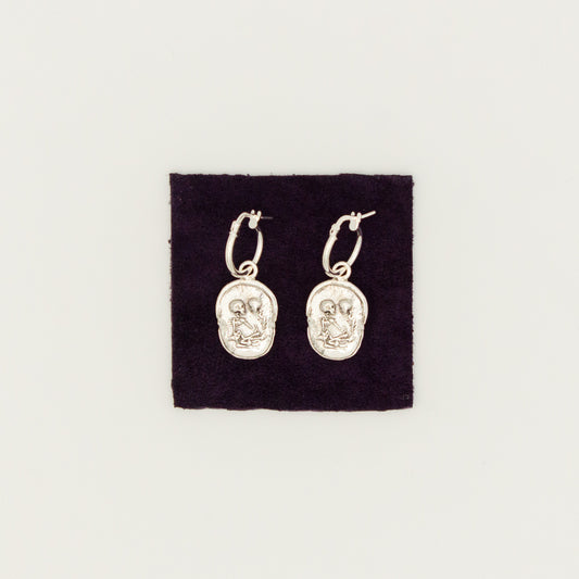 Skeleton lovers earrings