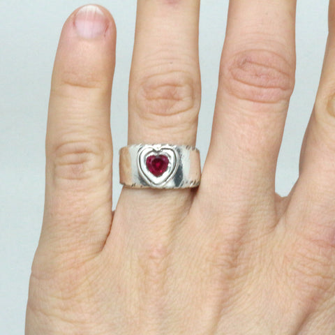 Heart rubis ring #2
