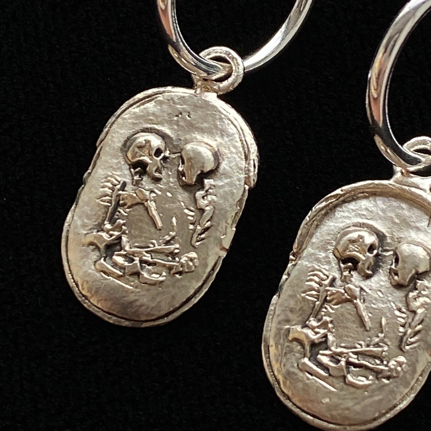 Skeleton lovers earrings