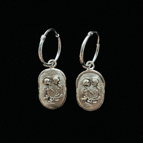 Skeleton lovers earrings