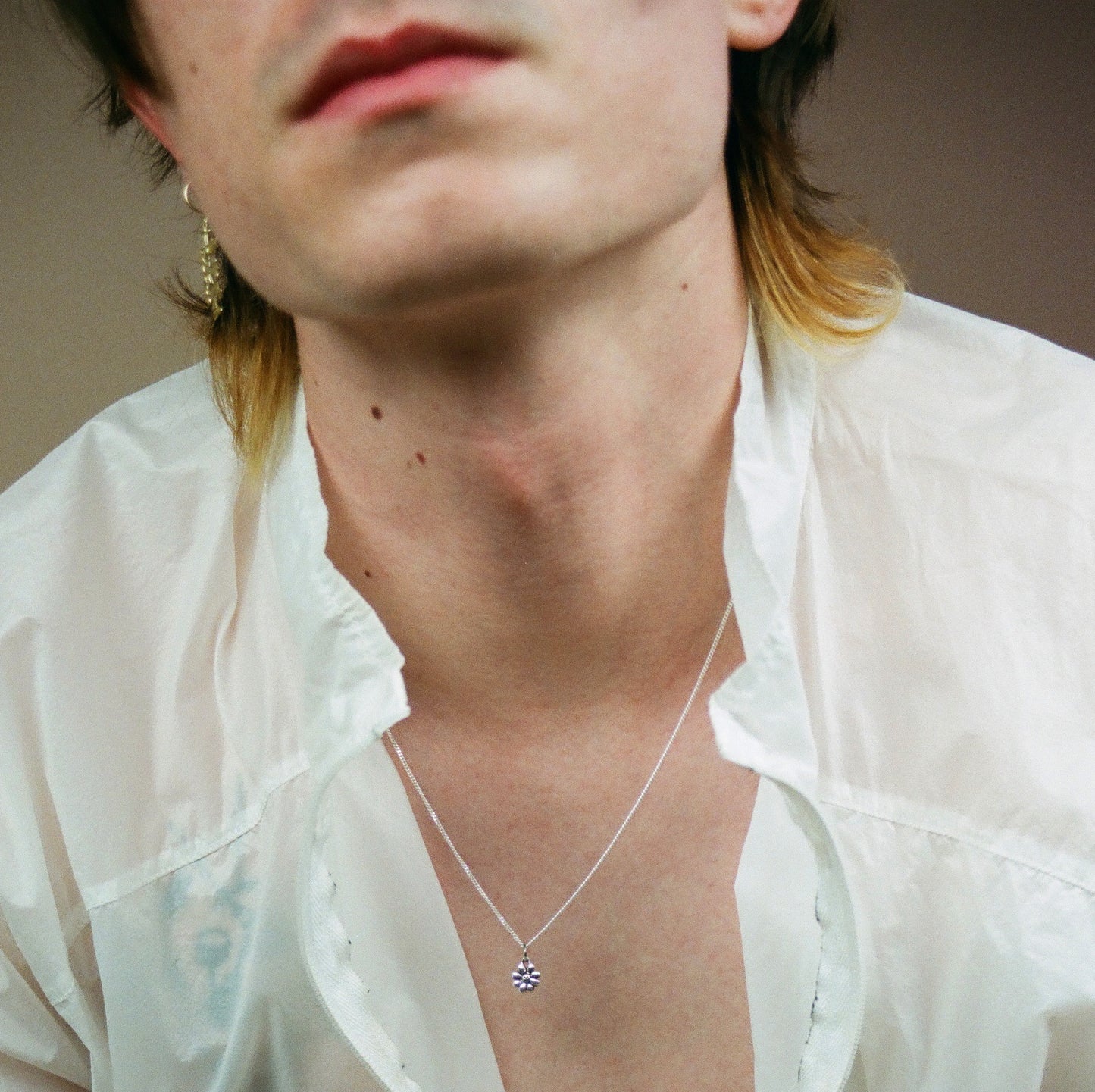 Tiny Flower charm necklace