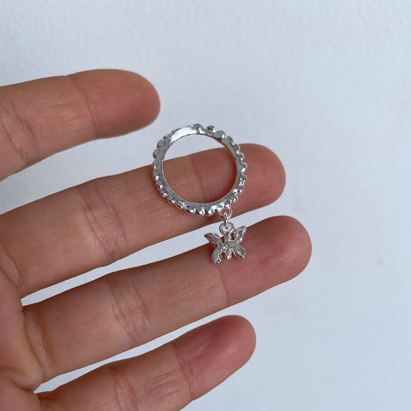 Butterfly charm ring