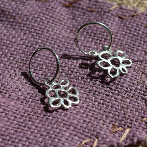 Cymatic charm earrings