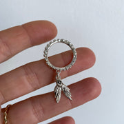 Dark angel charm ring