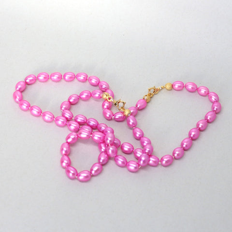 Pink Sunset pearl necklace