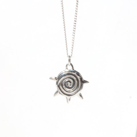 Swirl charm necklace